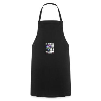 Pansy Seeds Pansies for Outdoors Pansy Flower - Cooking Apron - black - Front - AI Model Male 185 dark (185cm)