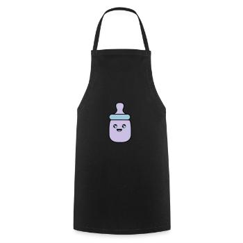babyflasche 02 - Kochschürze - Schwarz - Vorne - AI Model Male 185 dark (185cm)
