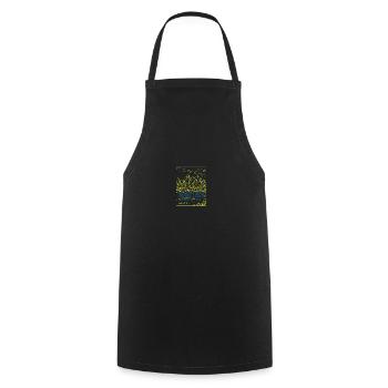 Parc national de Grand Teton Rétro minimaliste - Tablier de cuisine - noir - Devant - AI Model Male 185 dark (185cm)