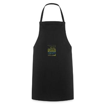 Parc national du Grand Canyon Minimaliste Rétro - Tablier de cuisine - noir - Devant - AI Model Male 185 dark (185cm)