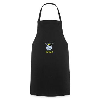 Sarcastic Funny Cat Scratched Today Cat - Cooking Apron - black - Front - AI Model Male 185 dark (185cm)