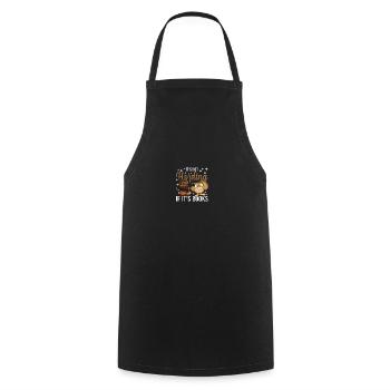 Lecteurs amateurs de livres Ce n’est pas thésauriser si c’est des livres - Tablier de cuisine - noir - Devant - AI Model Male 185 dark (185cm)