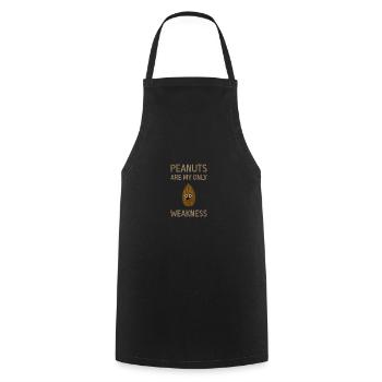 Sensibilisation à l’allergie aux arachides et aux noix - Tablier de cuisine - noir - Devant - AI Model Male 185 dark (185cm)