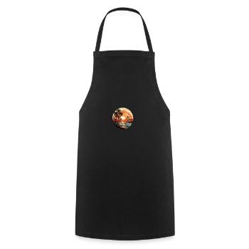 Beach sunset vintage surfers - Cooking Apron - black - Front - AI Model Male 185 dark (185cm)