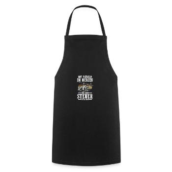 Pilot Flying Aviator Helicopter Helicopter - Cooking Apron - black - Front - AI Model Male 185 dark (185cm)
