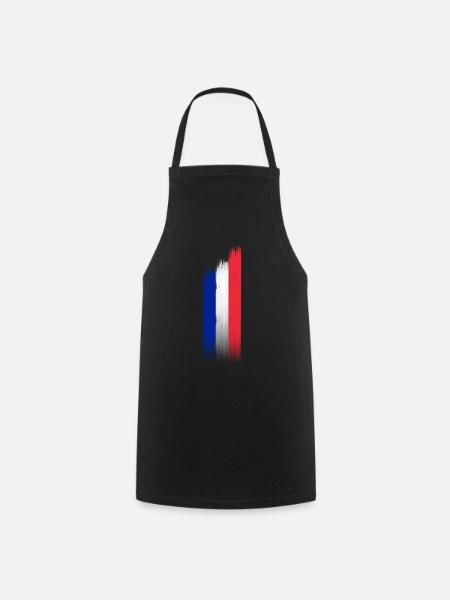 drapeau Français - Tablier de cuisine - noir