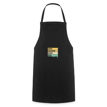 Beruf Maurer - Kochschürze - Schwarz - Vorne - AI Model Male 185 dark (185cm)