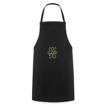 Birthday 78 - Cooking Apron - black - Front - AI Model Male 185 dark (185cm)
