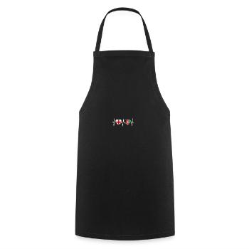Drapeaux afghans de l’Angleterre et de l’Afghanistan - Tablier de cuisine - noir - Devant - AI Model Male 185 dark (185cm)