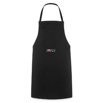 Angleterre et Estonie Estonie Estonie Drapeaux - Tablier de cuisine - noir - Devant - AI Model Male 185 dark (185cm)