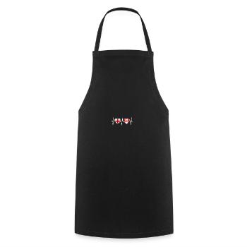 Drapeaux de l’Angleterre et du Canada drapeau canadien - Tablier de cuisine - noir - Devant - AI Model Male 185 dark (185cm)