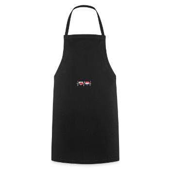 England and Netherlands Dutch flags - Cooking Apron - black - Front - AI Model Male 185 dark (185cm)