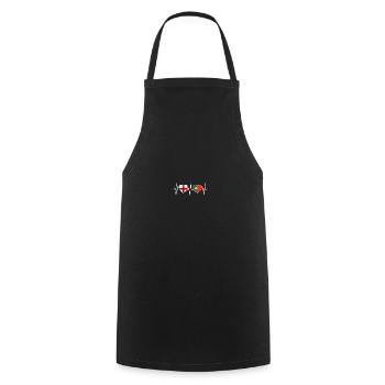 Drapeaux de l’Angleterre et du Portugal drapeau portugais - Tablier de cuisine - noir - Devant - AI Model Male 185 dark (185cm)
