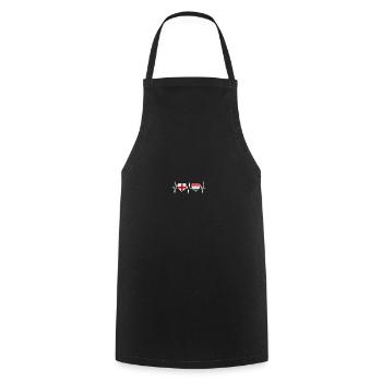 Angleterre et Hongrie Drapeau hongrois Drapeaux - Tablier de cuisine - noir - Devant - AI Model Male 185 dark (185cm)