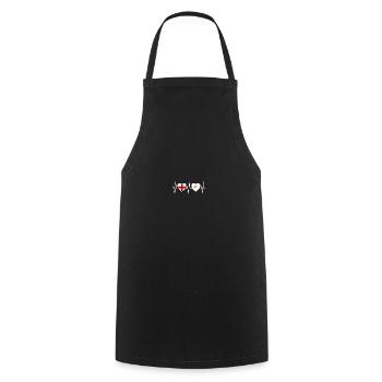 Angleterre et Chypre drapeau chypriote Drapeaux - Tablier de cuisine - noir - Devant - AI Model Male 185 dark (185cm)