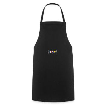 France et Bosnie-Herzégovine - Tablier de cuisine - noir - Devant - AI Model Male 185 dark (185cm)
