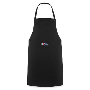 France et Kosovo Drapeau du Kosovo Drapeaux du Kosovo - Tablier de cuisine - noir - Devant - AI Model Male 185 dark (185cm)