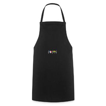 France and Lithuania Lithuanian flag Flags - Cooking Apron - black - Front - AI Model Male 185 dark (185cm)