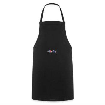 France and New Zealand New Zealand flag - Cooking Apron - black - Front - AI Model Male 185 dark (185cm)