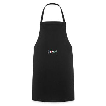France and Pakistan Pakistani flag - Cooking Apron - black - Front - AI Model Male 185 dark (185cm)