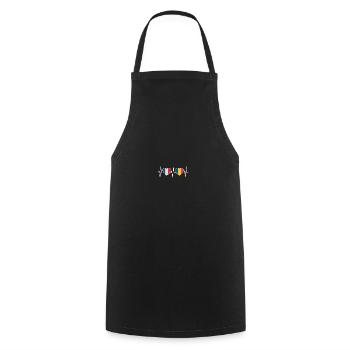 France and Romania Romanian flag Flags - Cooking Apron - black - Front - AI Model Male 185 dark (185cm)