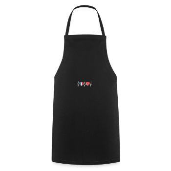 France and Turkey Turkish flag flags - Cooking Apron - black - Front - AI Model Male 185 dark (185cm)