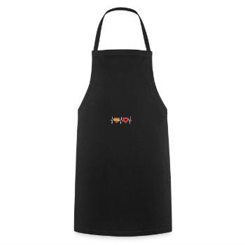 Spanien und Albanien Albanische Fahne Flaggen - Kochschürze - Schwarz - Vorne - AI Model Male 185 dark (185cm)