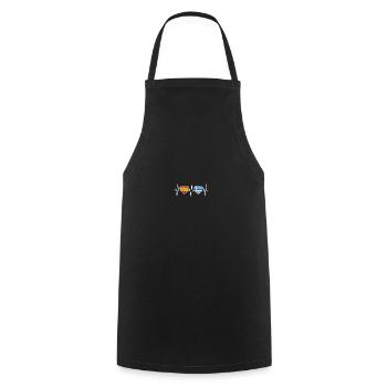 Spain and Greece Greek flag Flags - Cooking Apron - black - Front - AI Model Male 185 dark (185cm)