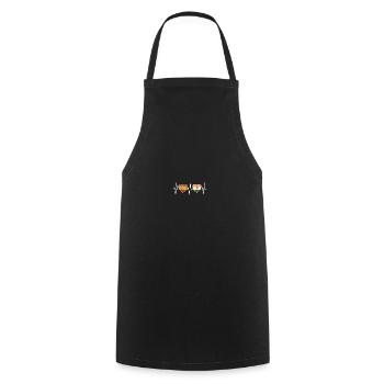 Spain and India Indian flag flags - Cooking Apron - black - Front - AI Model Male 185 dark (185cm)