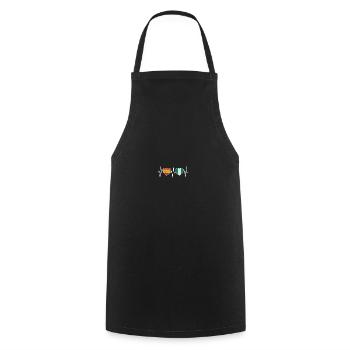 Spain and Nigeria Nigerian flag Flags - Cooking Apron - black - Front - AI Model Male 185 dark (185cm)