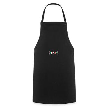 Italie et Afghanistan Drapeaux afghans - Tablier de cuisine - noir - Devant - AI Model Male 185 dark (185cm)