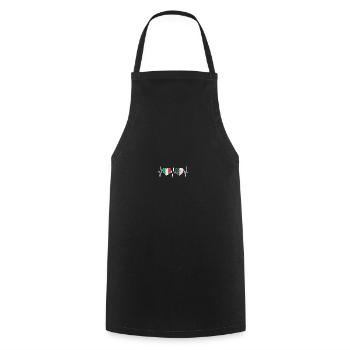 Italy and Algeria Algerian flag Flags - Cooking Apron - black - Front - AI Model Male 185 dark (185cm)