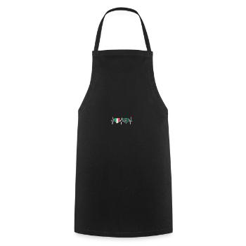 Italy and Bangladesh Bangladeshi flags - Cooking Apron - black - Front - AI Model Male 185 dark (185cm)
