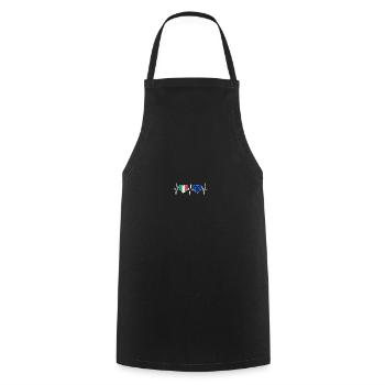 L’Italie et l’Europe Drapeaux européens - Tablier de cuisine - noir - Devant - AI Model Male 185 dark (185cm)