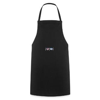 Drapeaux des États-Unis et d’Israël drapeaux israéliens - Tablier de cuisine - noir - Devant - AI Model Male 185 dark (185cm)