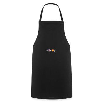 États-Unis et Macédoine Drapeau macédonien Drapeaux - Tablier de cuisine - noir - Devant - AI Model Male 185 dark (185cm)