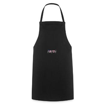 Drapeaux du drapeau thaïlandais des États-Unis et de la Thaïlande - Tablier de cuisine - noir - Devant - AI Model Male 185 dark (185cm)