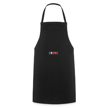 Frankreich und Vietnam Vietnamesische Flaggen - Kochschürze - Schwarz - Vorne - AI Model Male 185 dark (185cm)
