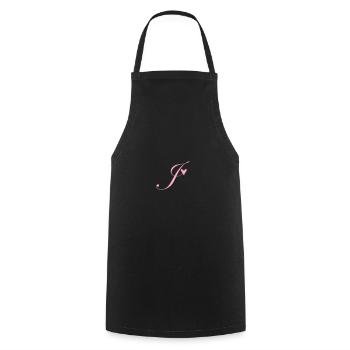 Monogram J Heart Vine - Cooking Apron - black - Front - AI Model Male 185 dark (185cm)