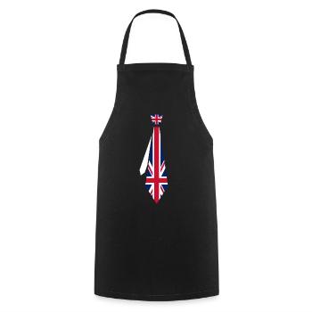 Tie Great Britain - Cooking Apron - black - Front - AI Model Male 185 dark (185cm)