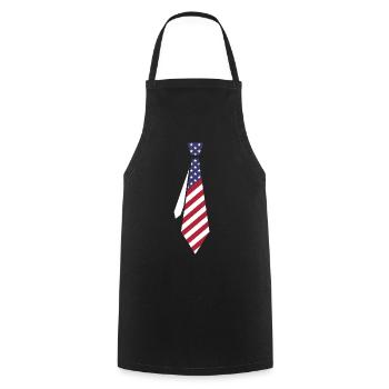 Tie USA - Cooking Apron - black - Front - AI Model Male 185 dark (185cm)