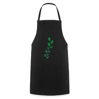 Flower Flower Plant - Cooking Apron - black - Front - AI Model Male 185 dark (185cm)