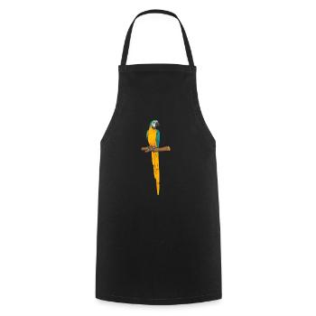 Yellow-breasted Macaw Parrot Blue And Yellow Macaw - Cooking Apron - black - Front - AI Model Male 185 dark (185cm)