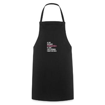 Sport Une journée sans gymnastique - Tablier de cuisine - noir - Devant - AI Model Male 185 dark (185cm)
