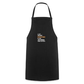 Rider A Day Without Eventing - Cooking Apron - black - Front - AI Model Male 185 dark (185cm)
