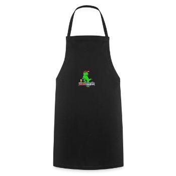 Mamasaurus Maman Dinosaure Stylé Humour Mère - Tablier de cuisine - noir - Devant - AI Model Male 185 dark (185cm)