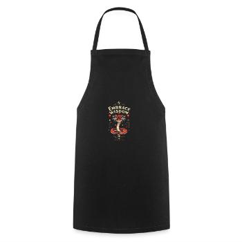 Embrace Wisdom 2025 Lunar New Year Celebration - Cooking Apron - black - Front - AI Model Male 185 dark (185cm)