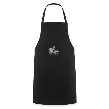 Sensi merch - Cooking Apron - black - Front - AI Model Male 185 dark (185cm)