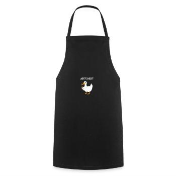 Ente Kaffee Spruch - Kochschürze - Schwarz - Vorne - AI Model Male 185 dark (185cm)