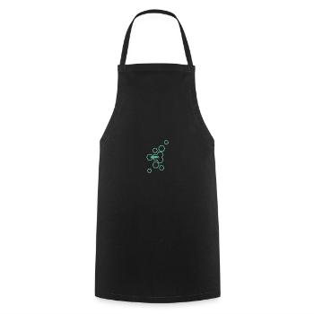 Cadeau pour Heiko - Tablier de cuisine - noir - Devant - AI Model Male 185 dark (185cm)